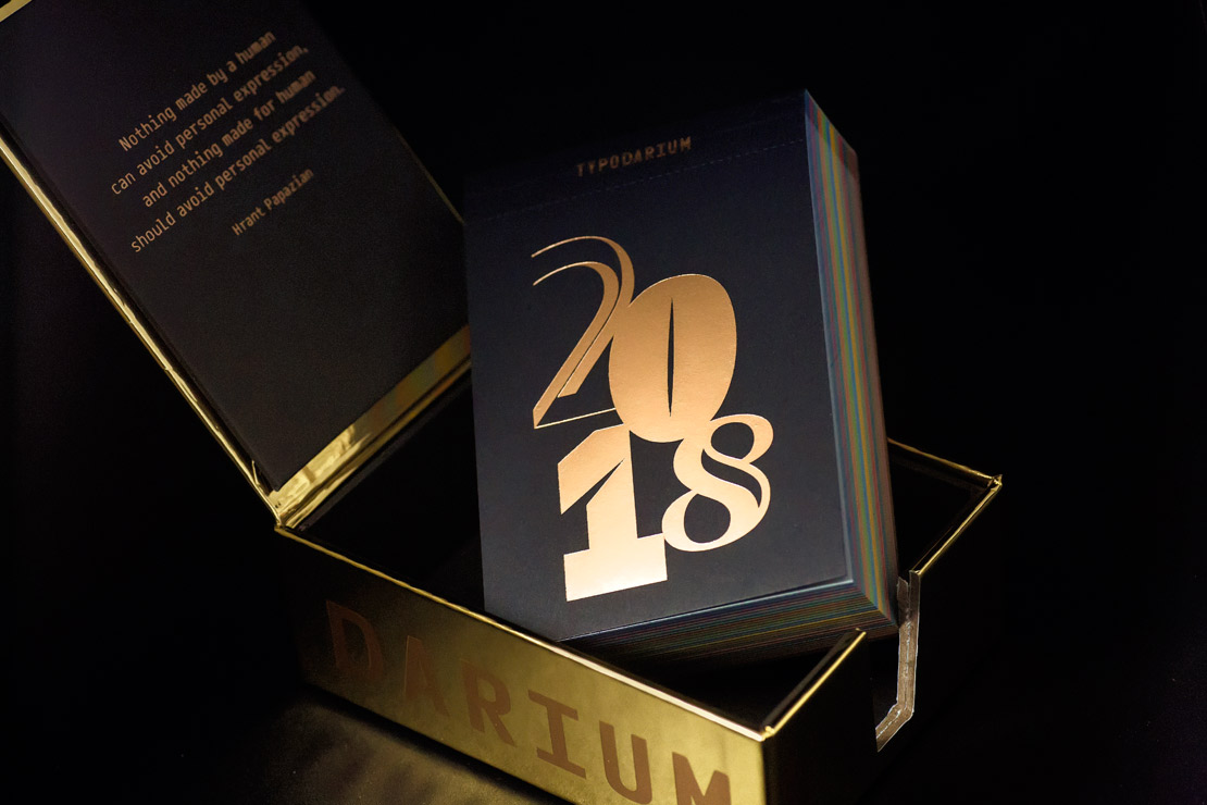 Typodarium 2018 Typografie Abreißkalender