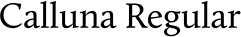 Font Calluna Regular