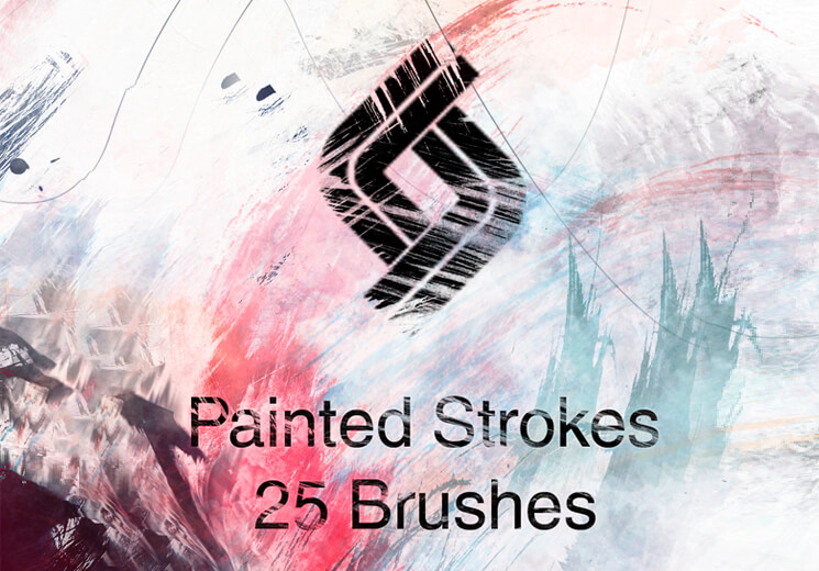 Painted Strokes Brushes Photoshop