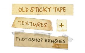 Old Sticky Tape Textures & Brushes
