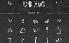 Handgezeichnete »Cooking Icons«