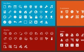 Symbole im Stil von Windows 8