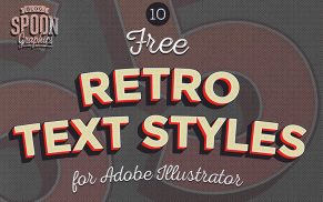 Retro Text Styles für Illustrator