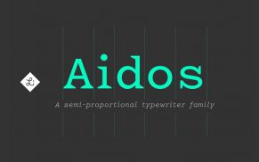 Moderne Typewriter-Schrift »Aidos«