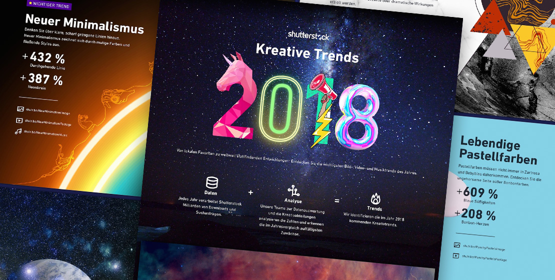 Infografik: Kreative Trends, die das Design und visuelle Produktionen 2018 beeinflussen