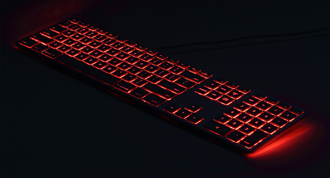 Tastatur mit einstellbarer Hintergrundbeleuchtung