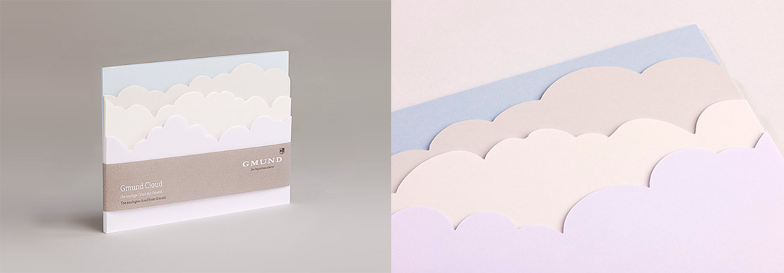 Analoge Cloud: Die Gmund Cloud - Notizblock im Wolkendesign