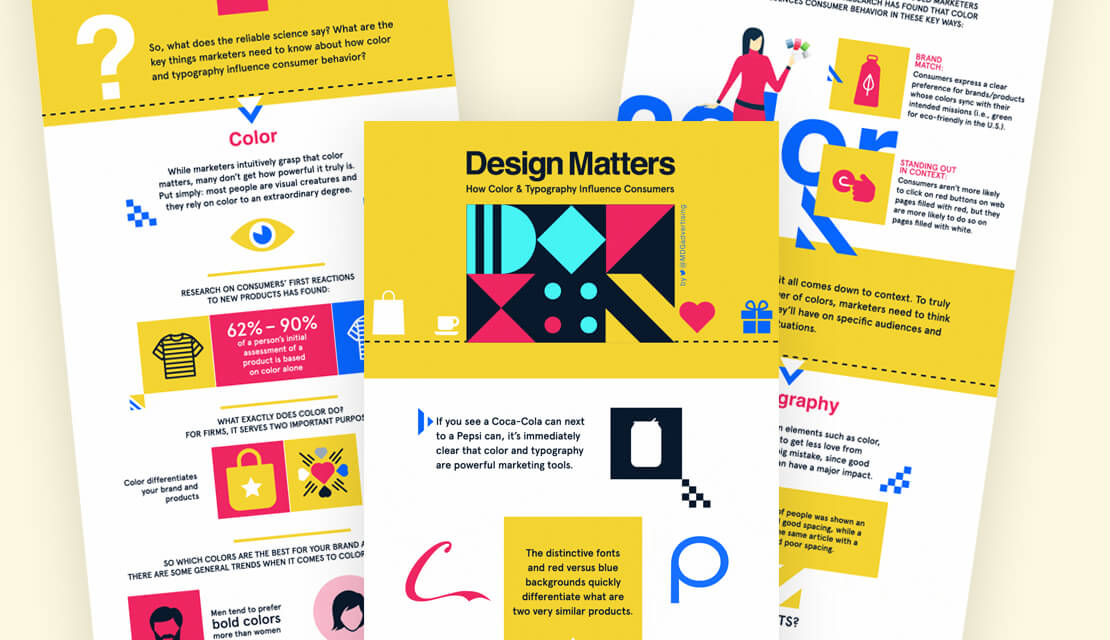 Infografik: Wie Farben und Typografie Konsumenten beeinflussen
