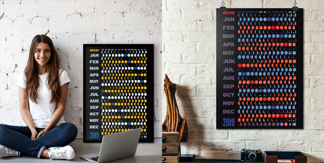 Design Moon Calendar 2019
