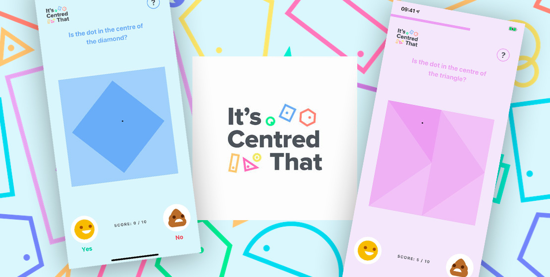 Augenmaß für Designer schulen beim Spiel »It’s Centered That«