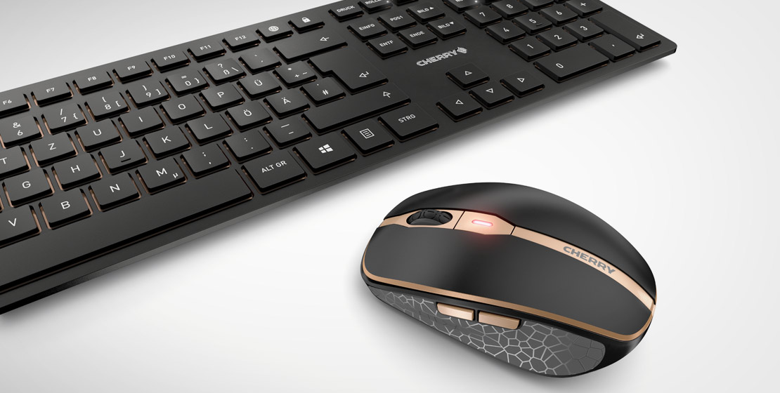 Tastatur und Maus vom Desktop-Set Cherry DW 9000 Slim