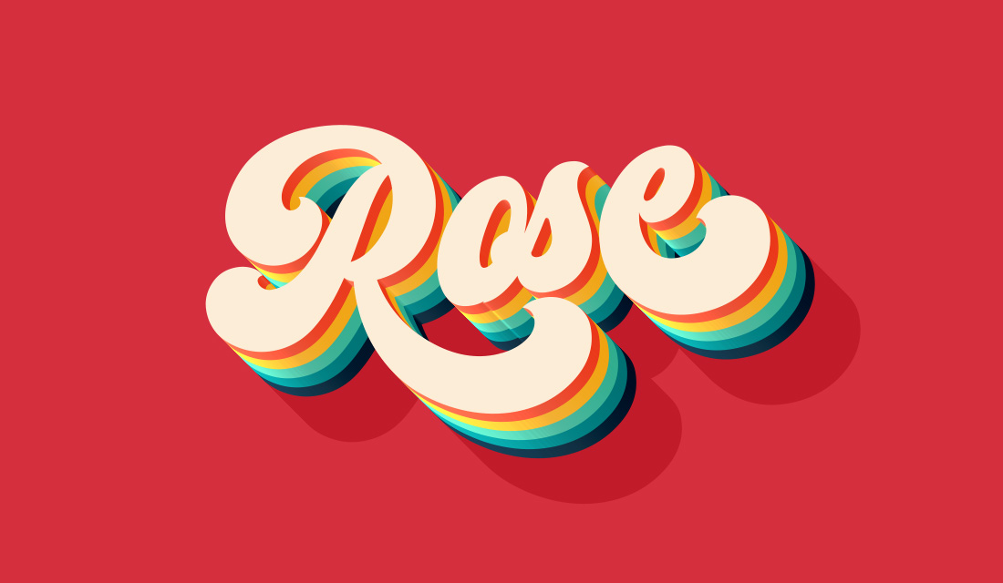 Rose Text Effect Photoshop