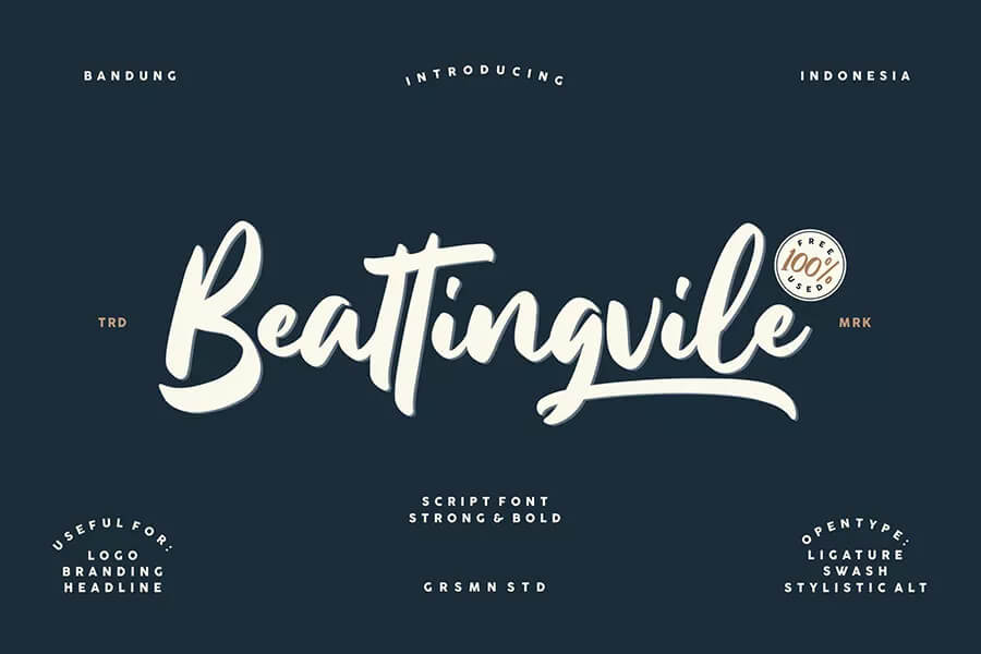 Beattingvile Free Font Download