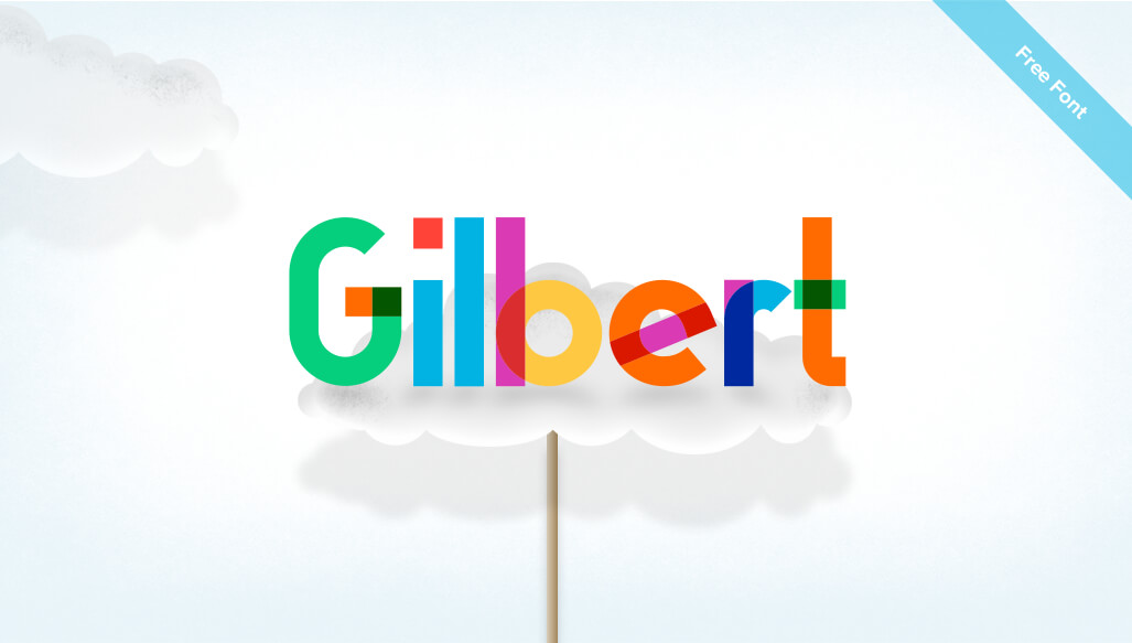 Gilbert Regenbogenfarben-Schriftart