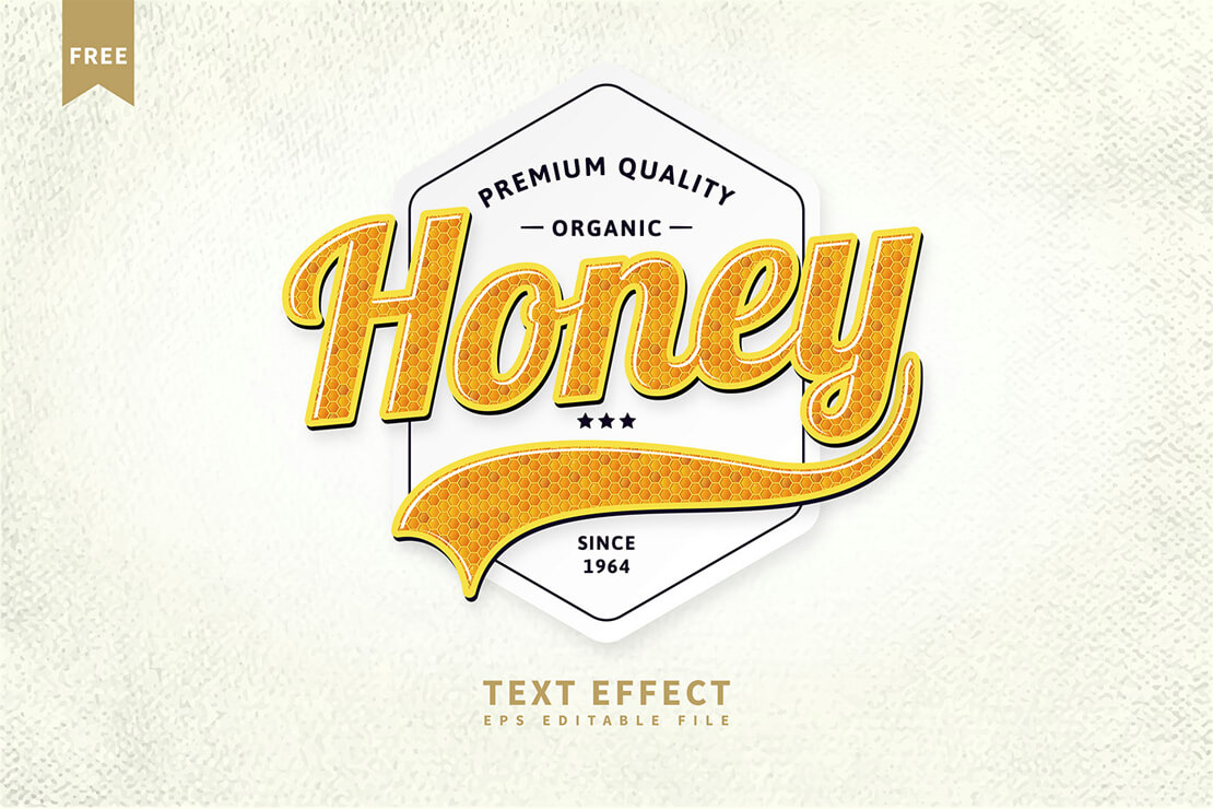 Honey Text Effect für Illustrator