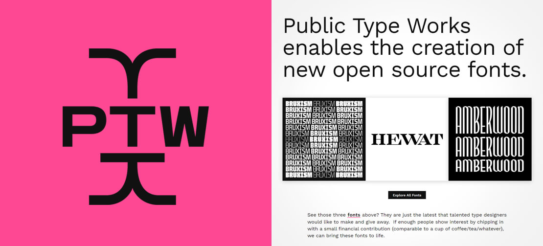 Public Type Works - Open Source Schriften
