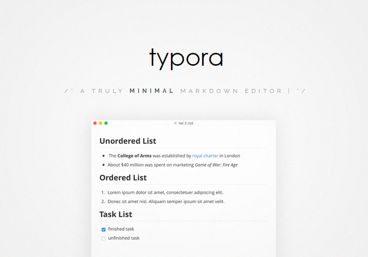 Minimalistischer Text-Editor »Typora« [für Mac und Windows]