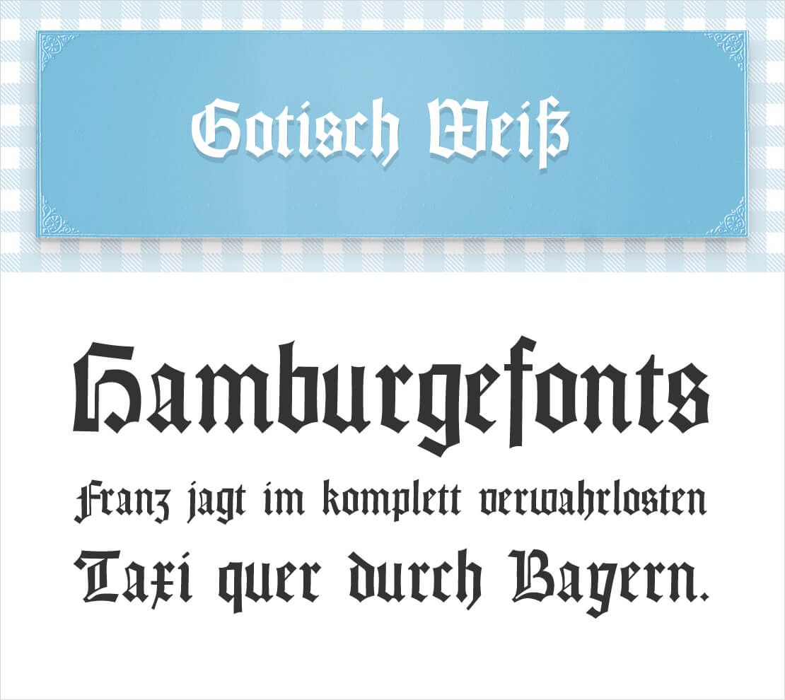 Altdeutsche Schrift Gotisch Weiss