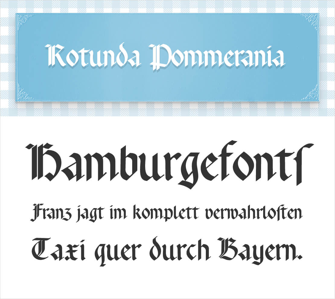 Altdeutsche Schrift Rotunda Pommerania