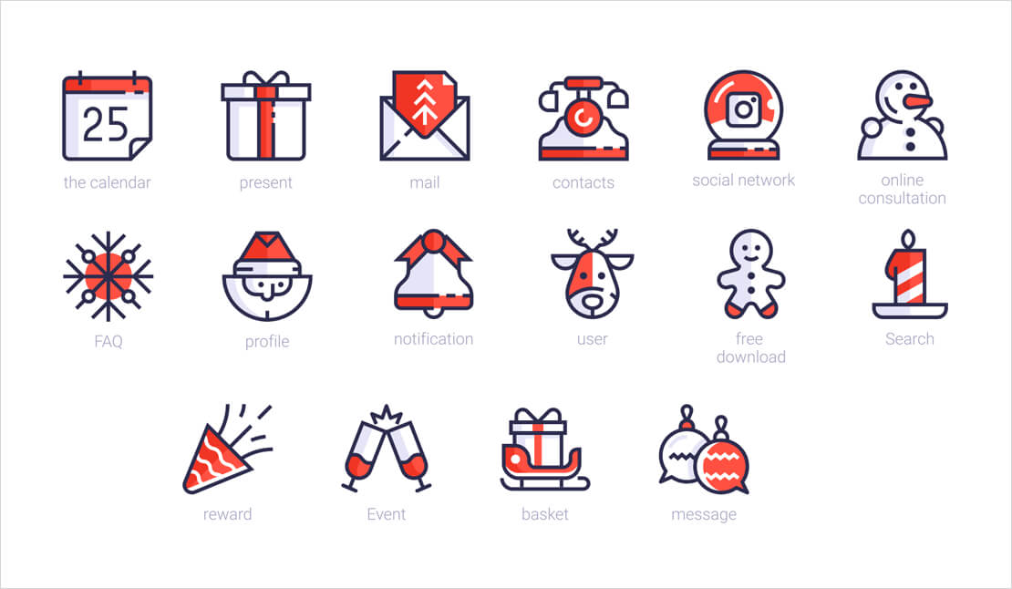 Weihnachten Icons