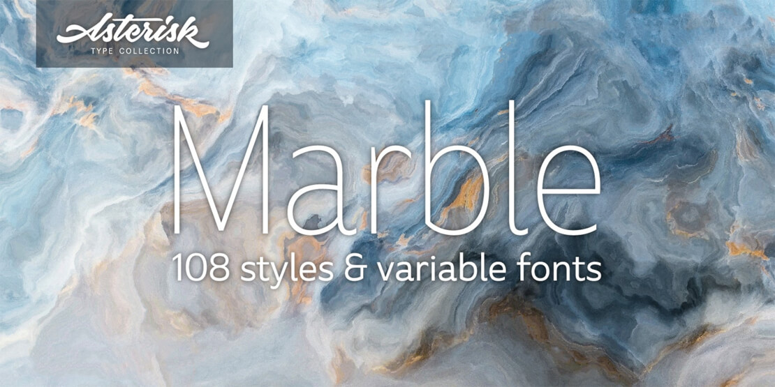 Marble Font | Asterisk Type Collection von URW