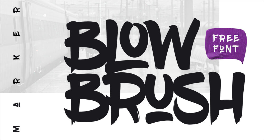 BlowBrush Free Graffiti Font