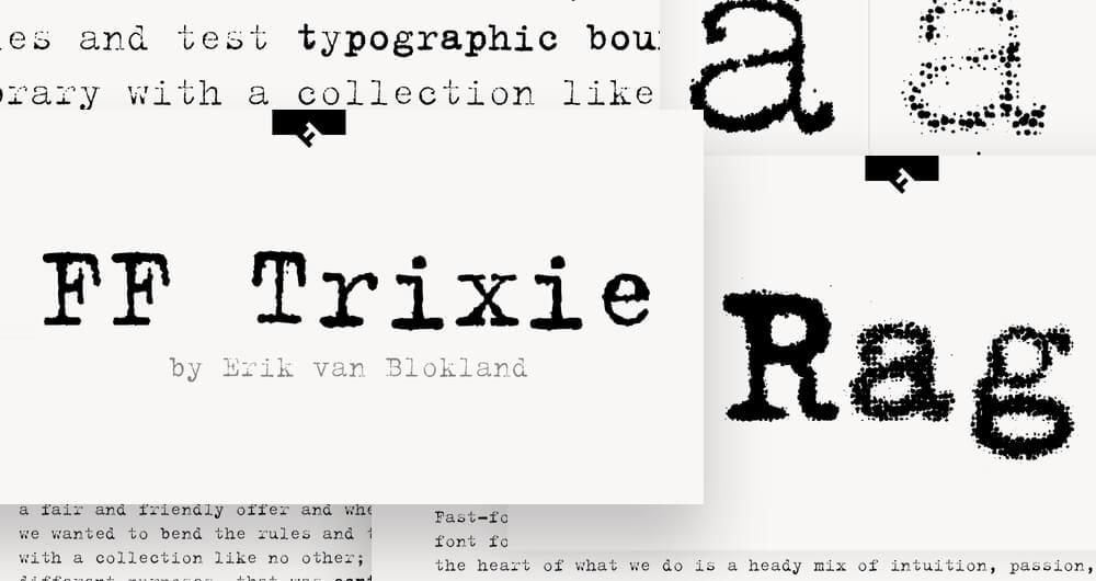 FF Trixie Schriftart Schreibmaschine