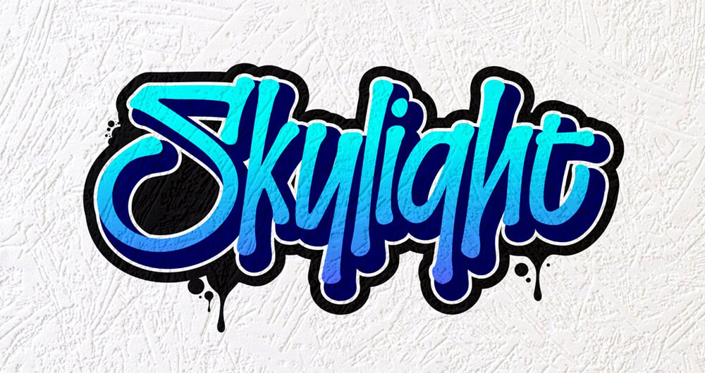 Skylight Graffiti Schrift