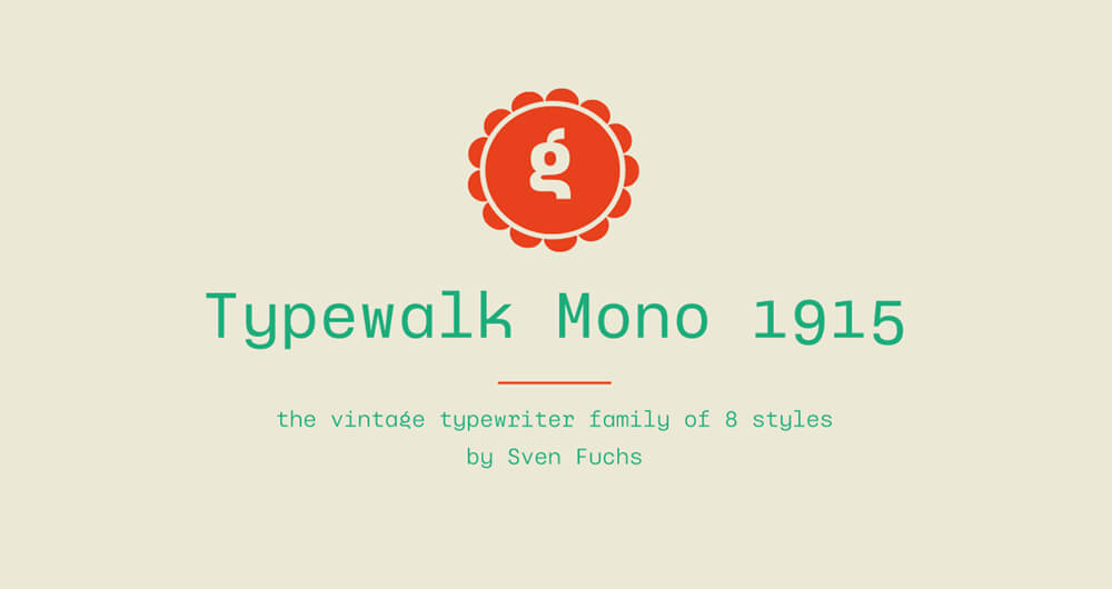 Typewalk Mono 1915 Schreibmaschinenschrift