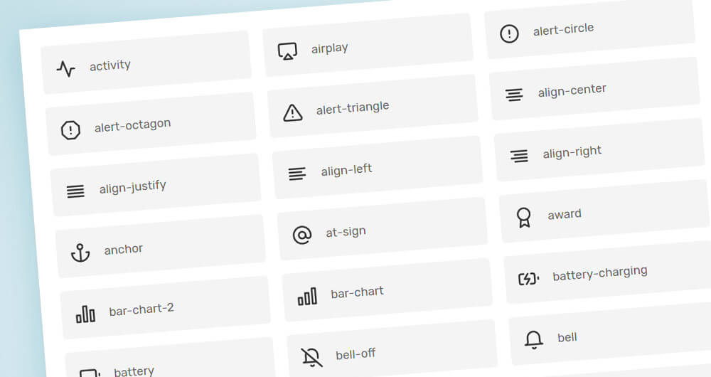Feather Open Source Icons