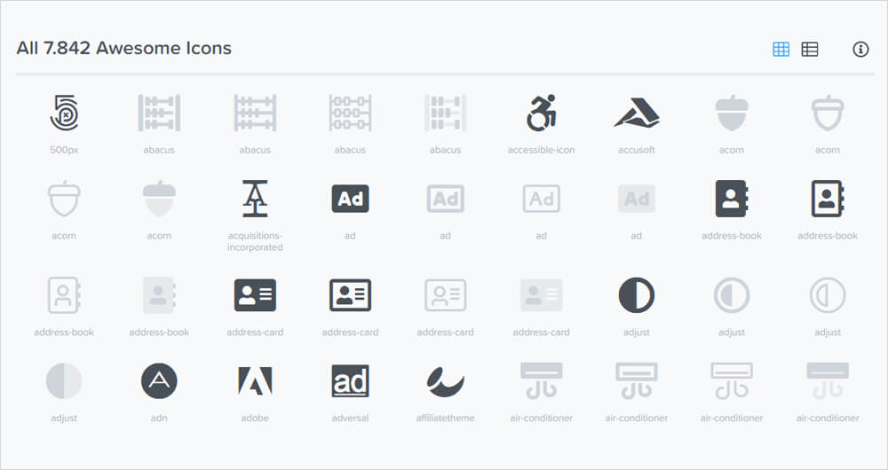 Font Awesome SVG-Icons