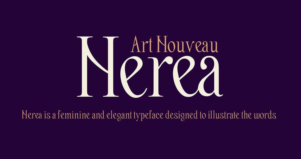 Nerea - eleganter Art Nouveau Font