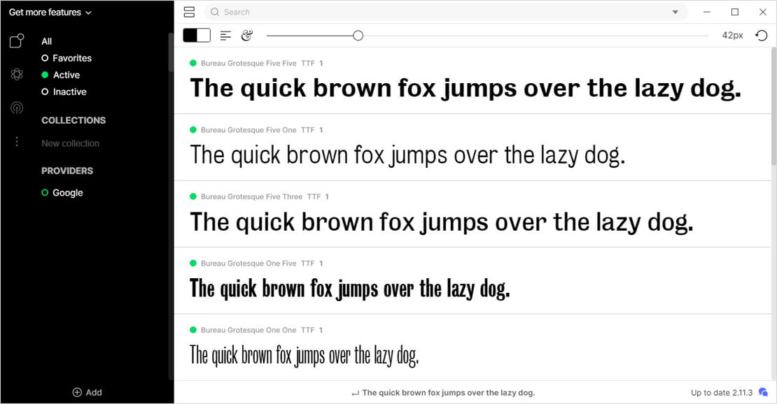 Pangram The quick brown fox jumps over the lazy dog