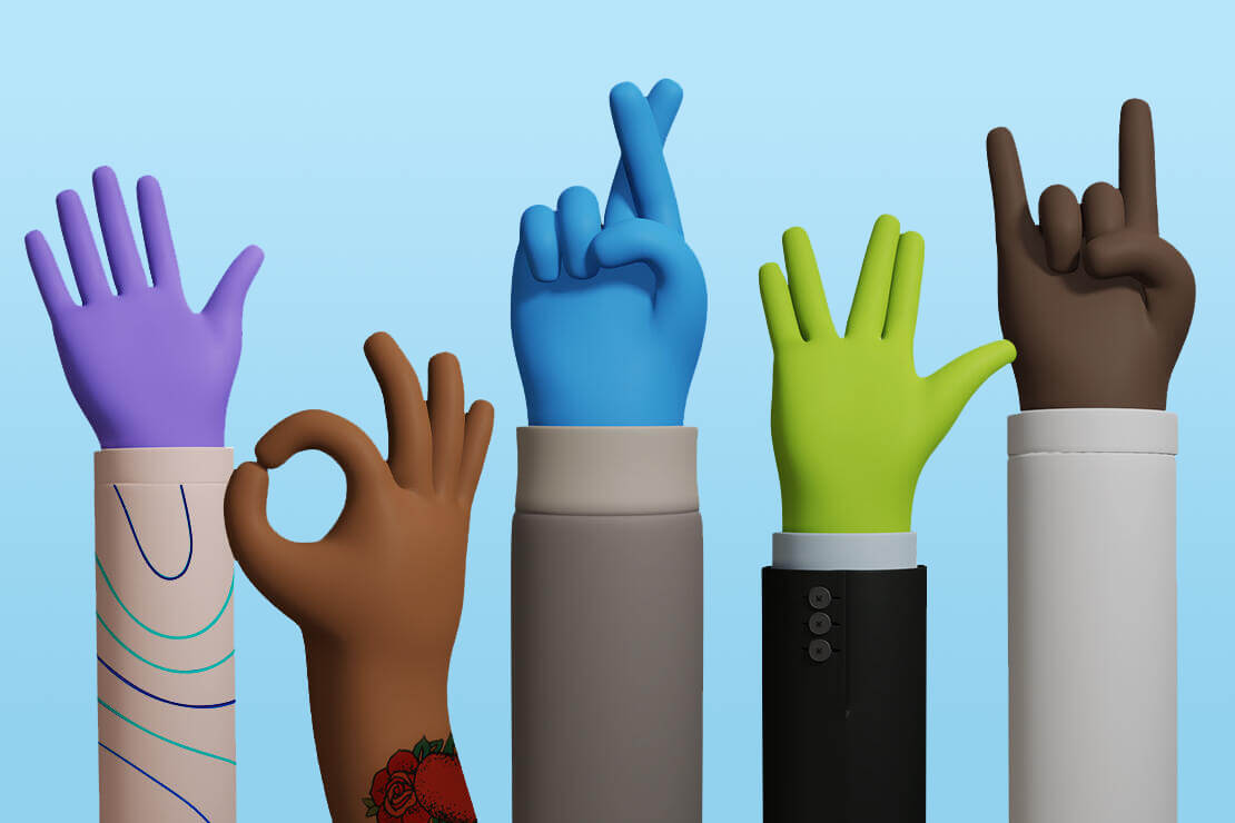 Handz - 3D-Illustrationen von Händen