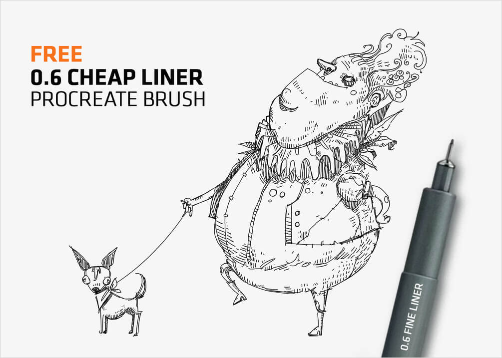 Free Fine-Liner Procreate Brush