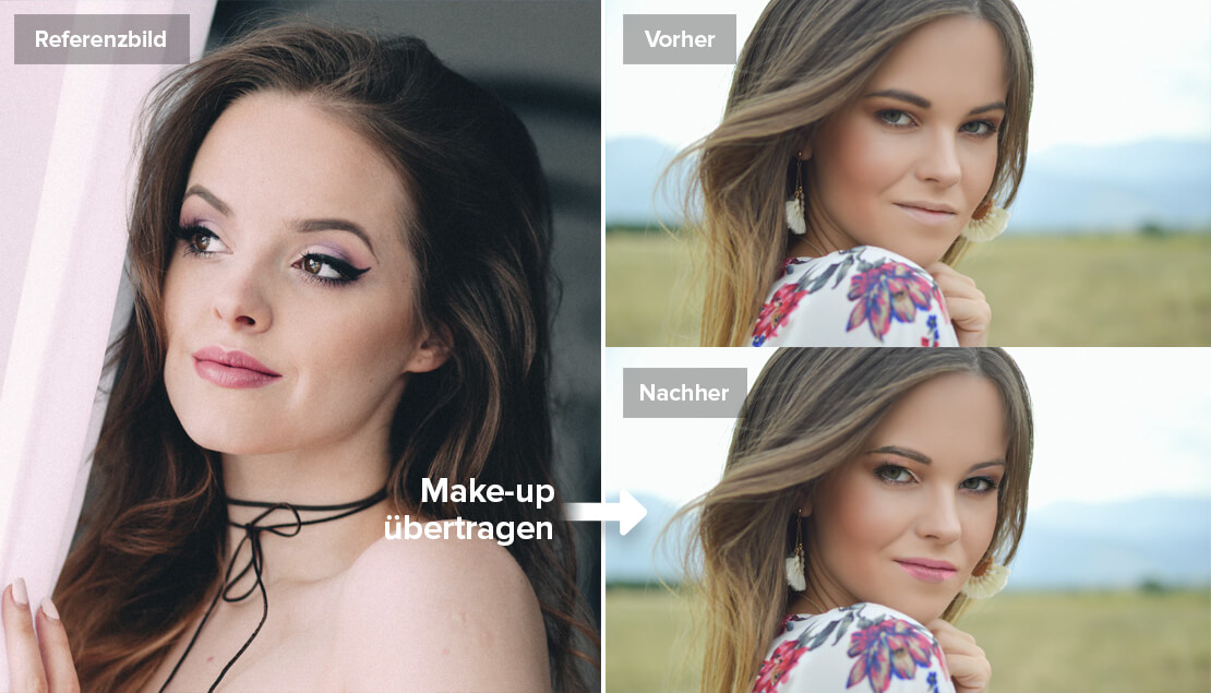 Make-up übertragen in Photoshop mit Neural Filters