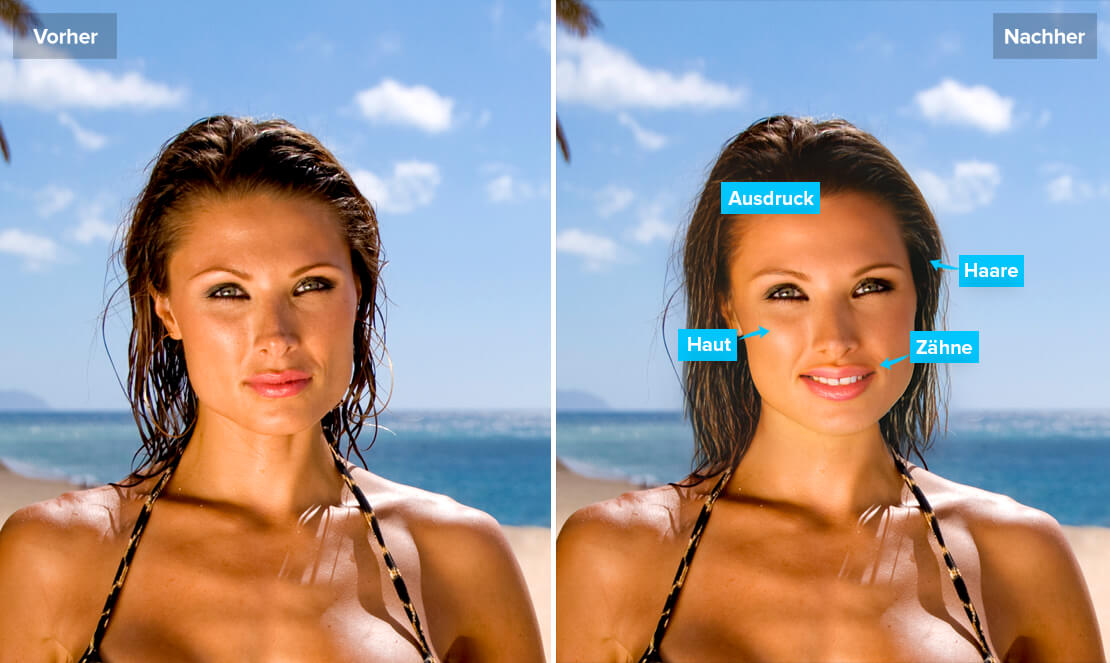 Der Photoshop Neural Filter Smart Portrait in Aktion