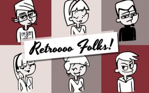 Retroooo Folks: Handgezeichnete Vektor-Charaktere zum Kombinieren