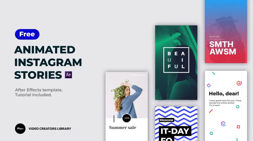 Free Animated Instagram Stories After Effects Template