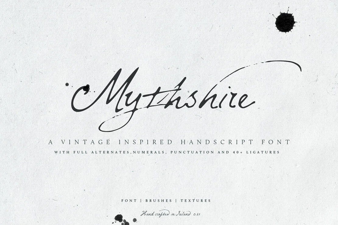 Mythshire: Vintage inspired Handscript Font