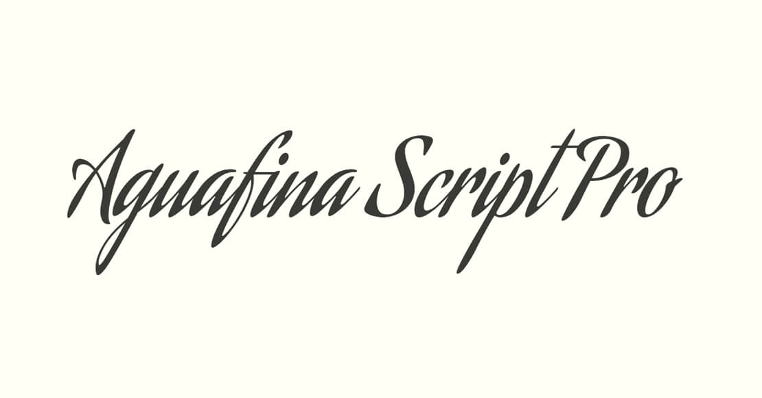 Aguafina Script Pro Font: Kalligraphie-Schrift zum Downloaden