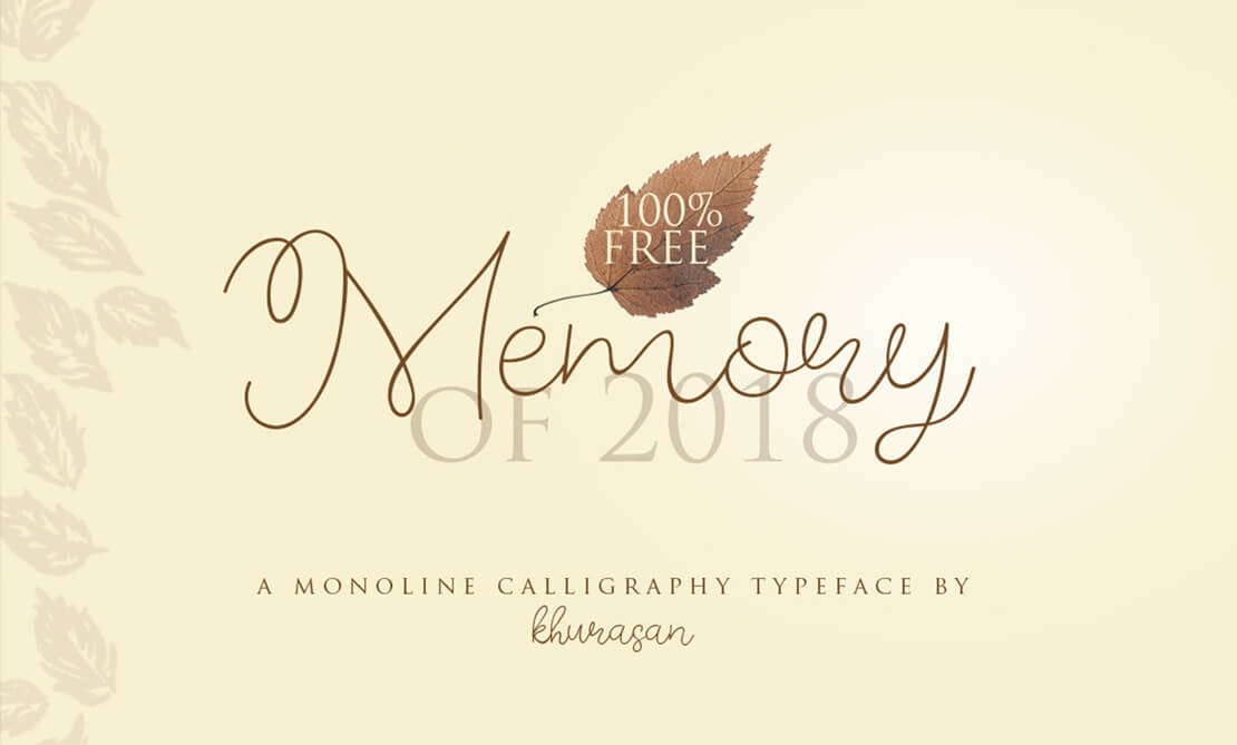 Monoline Caligraphy Typeface: Kalligraphie-Schrift mit einer einzigen, geezeichneten Linie