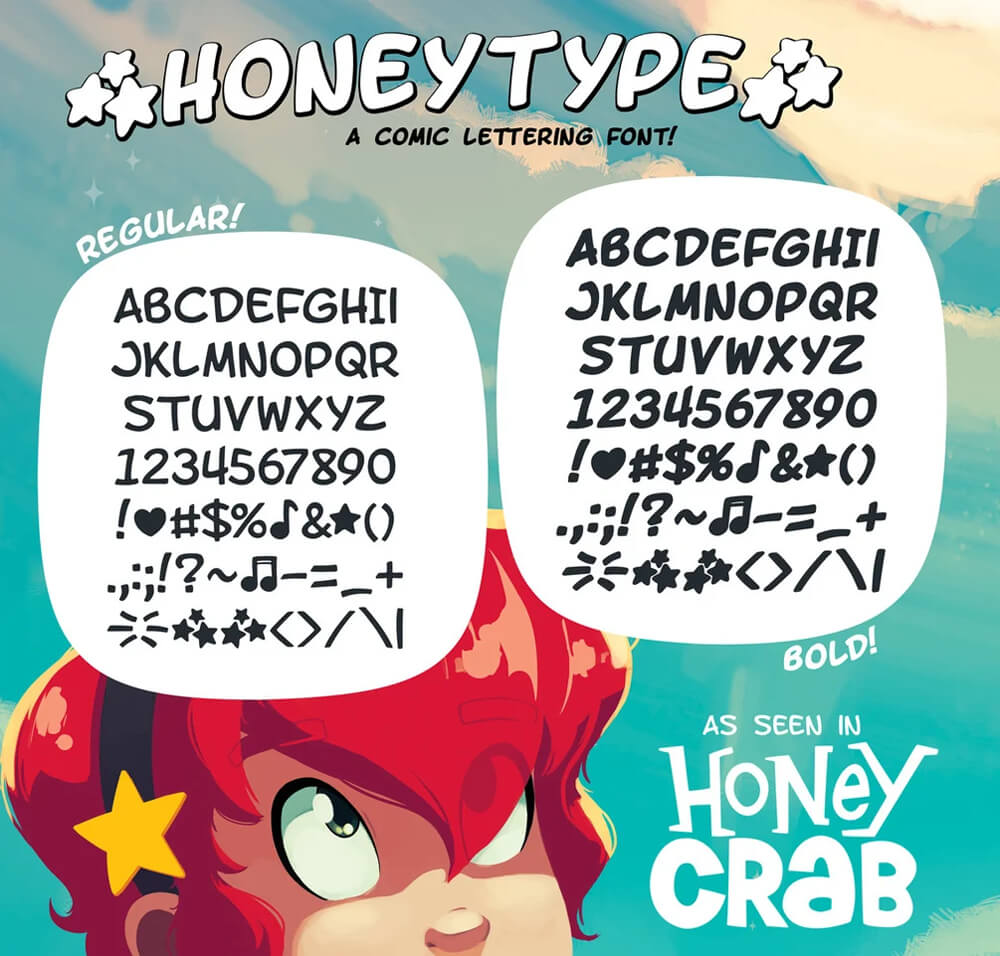 Honey Type Comic-Schrift