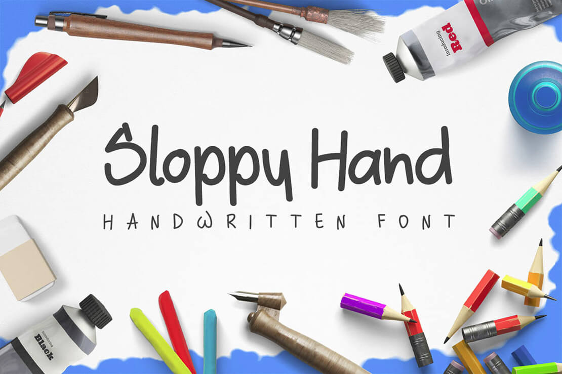 Sloppy Hand: Freundliche Comic-Schrift