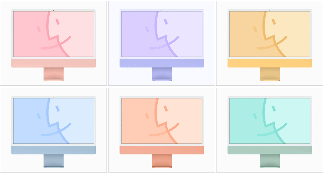 iMac-Wallpaper in verschiedenen Farben
