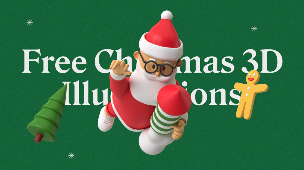 Free Christmas 3D Illustrationen