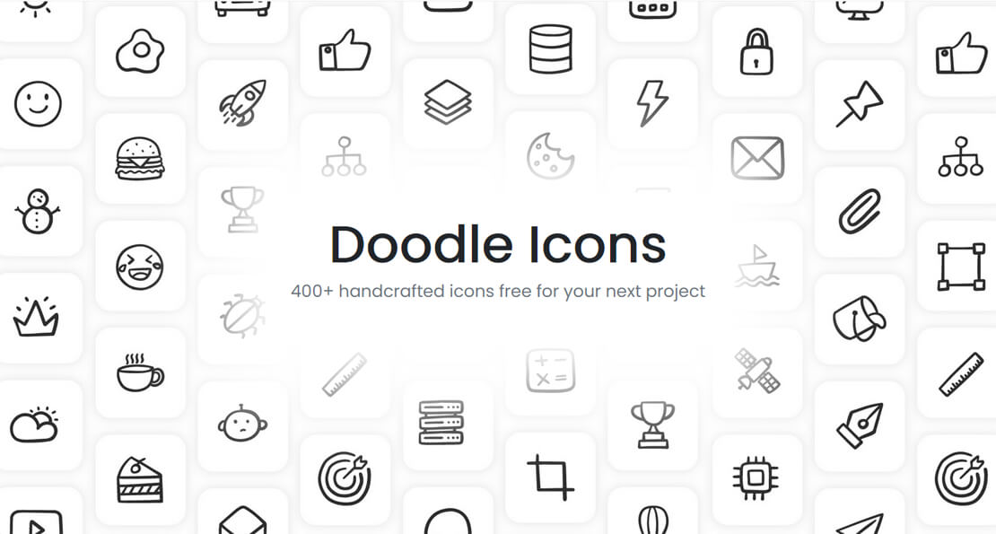 Doodle Icons: Gekritzelte Symbole