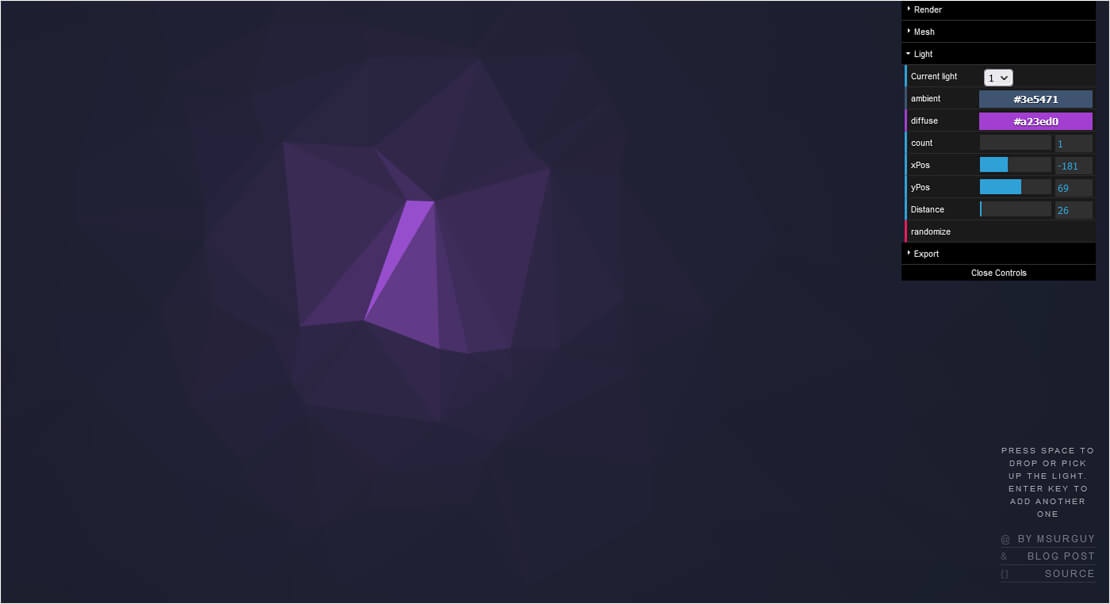 Triangles Low Poly Generator
