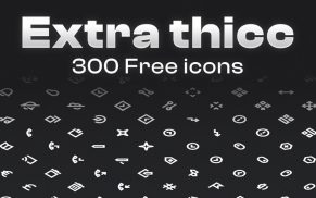 »Extra Thicc Icon Set« mit 300 Symbolen