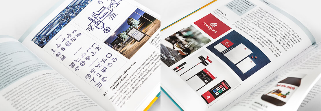 Seiten aus dem Corporate-Design-Handbuch